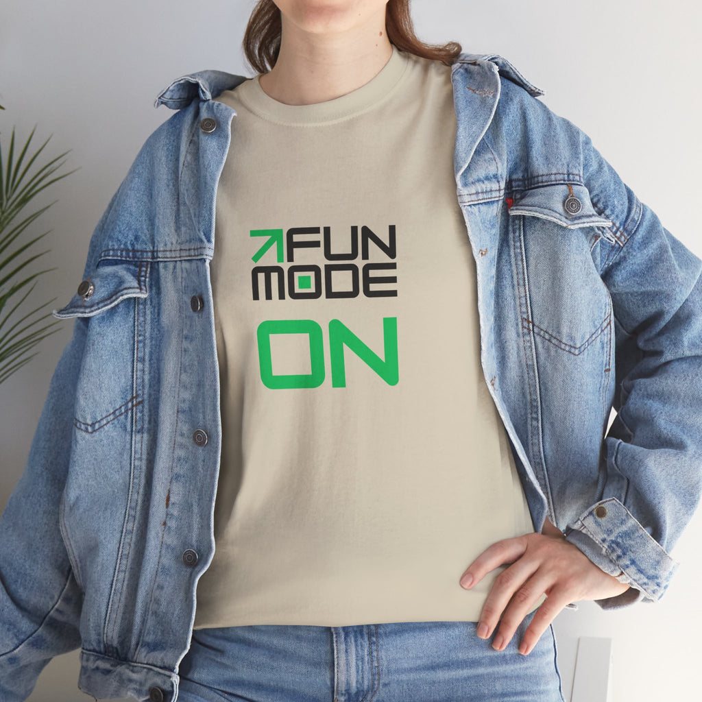 Fun Mode ON (Black) Unisex Heavy Cotton Tee - Casual Wear