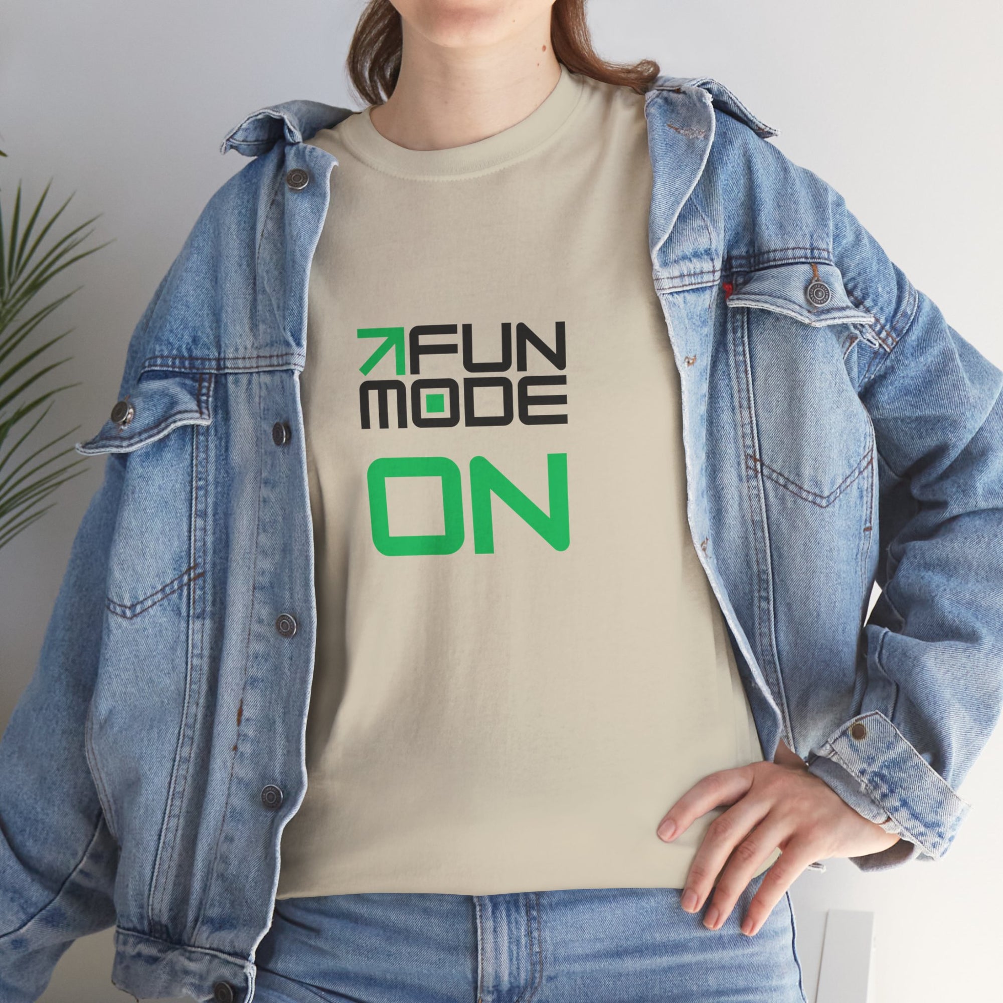 Fun Mode ON (Black) Unisex Heavy Cotton Tee - Casual Wear