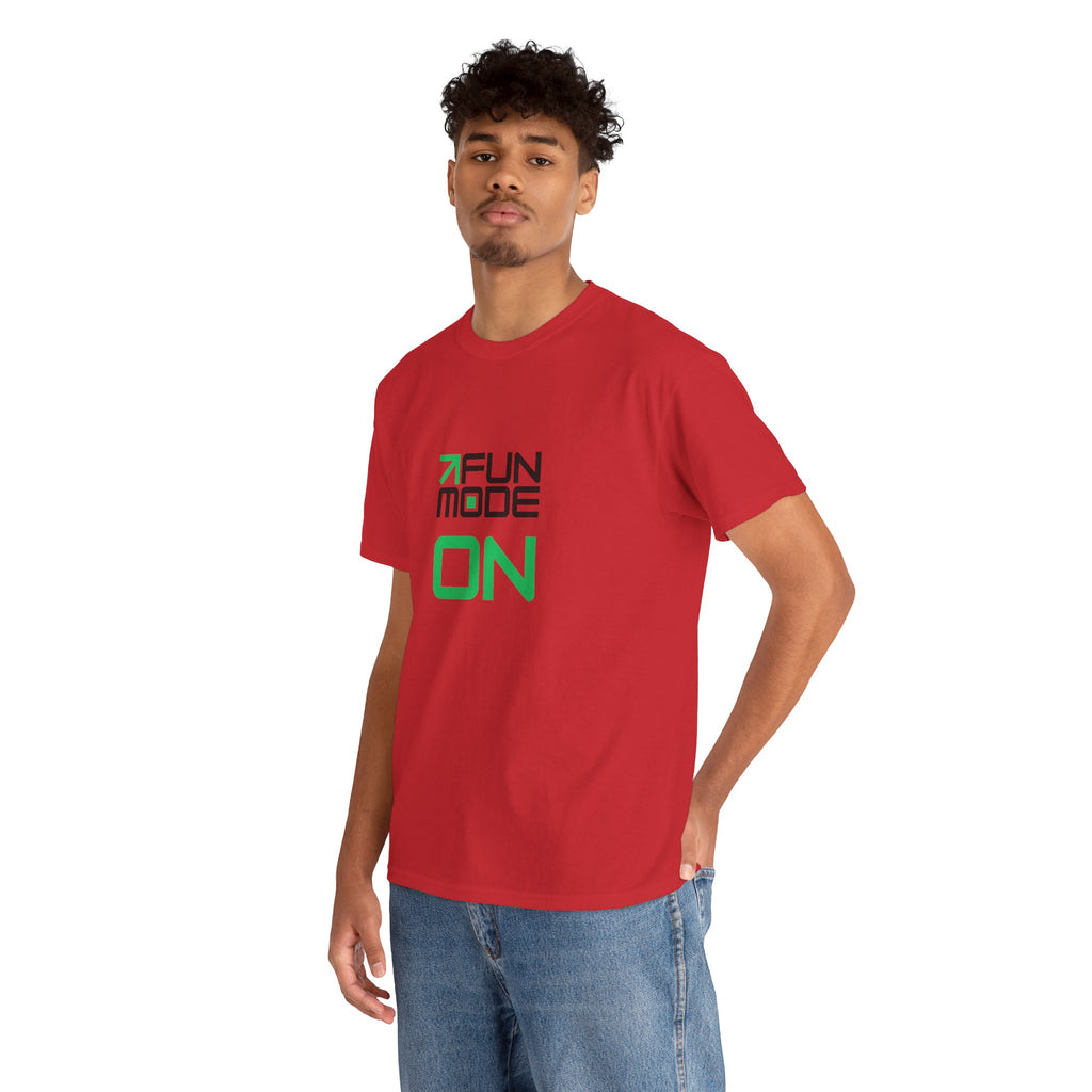 Fun Mode ON (Black) Unisex Heavy Cotton Tee - Casual Wear