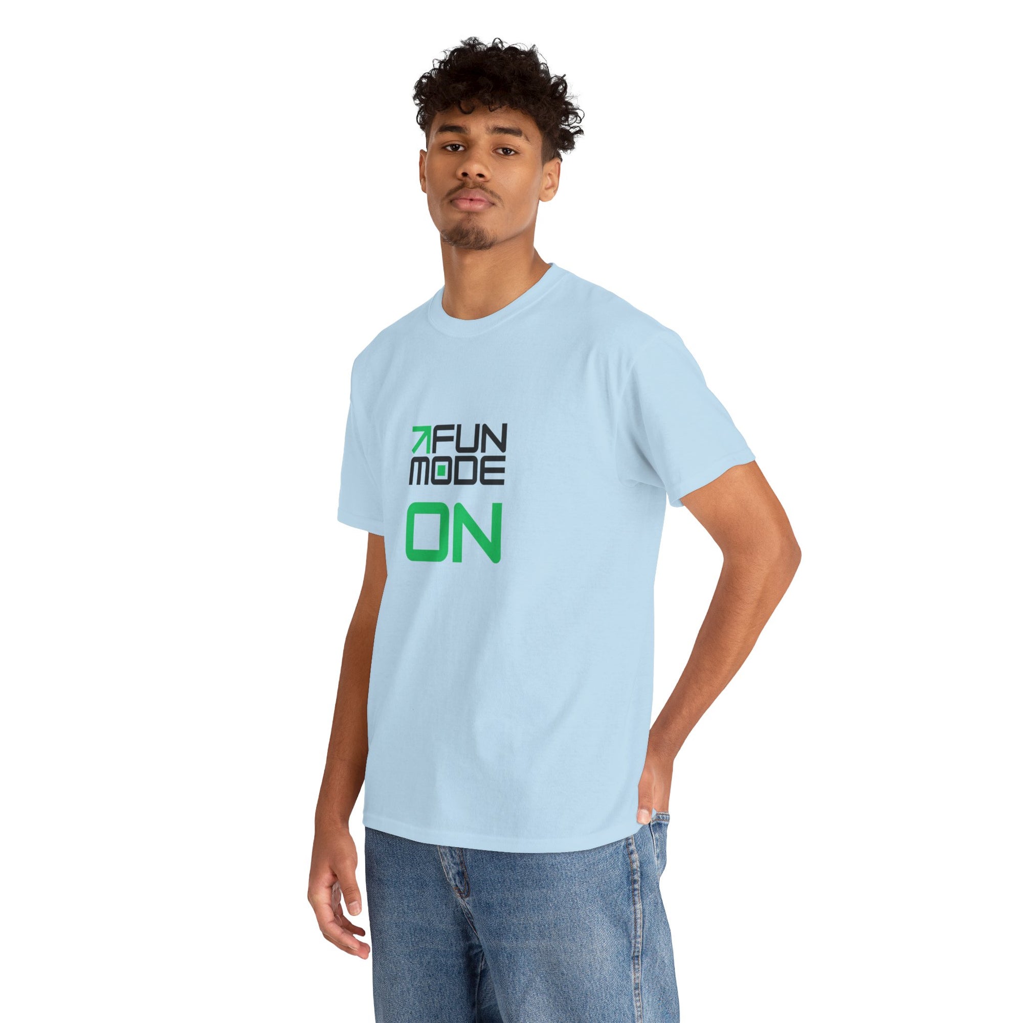 Fun Mode ON (Black) Unisex Heavy Cotton Tee - Casual Wear