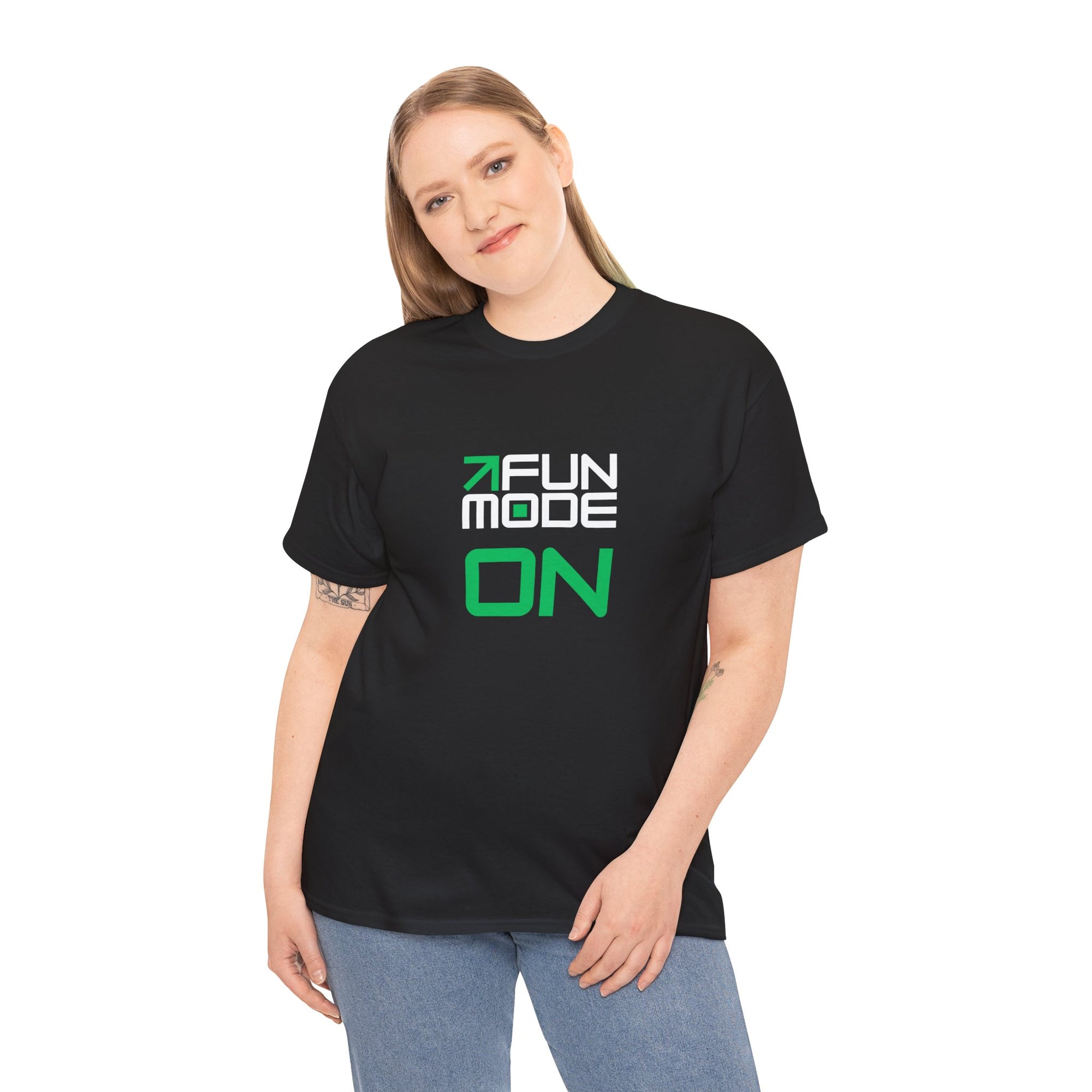 Fun Mode (White) Unisex Heavy Cotton Tee