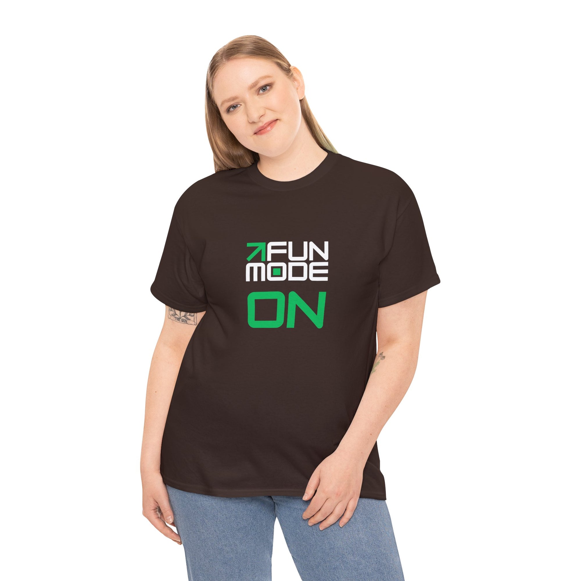 Fun Mode (White) Unisex Heavy Cotton Tee