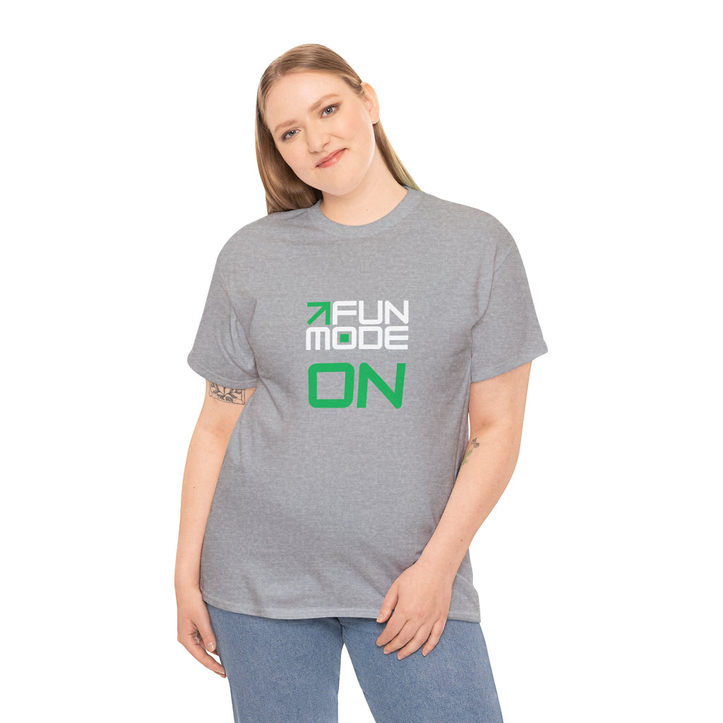 Fun Mode (White) Unisex Heavy Cotton Tee