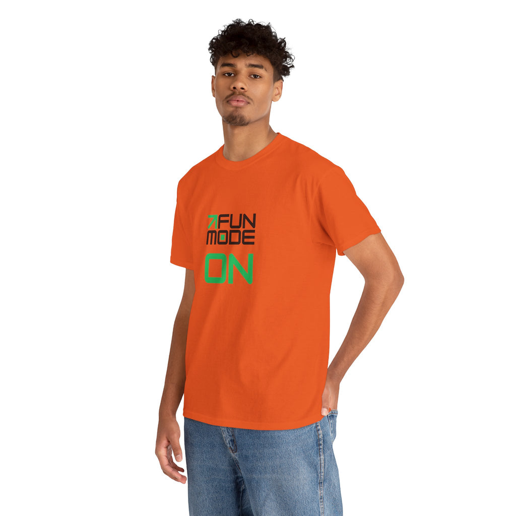 Fun Mode ON (Black) Unisex Heavy Cotton Tee - Casual Wear