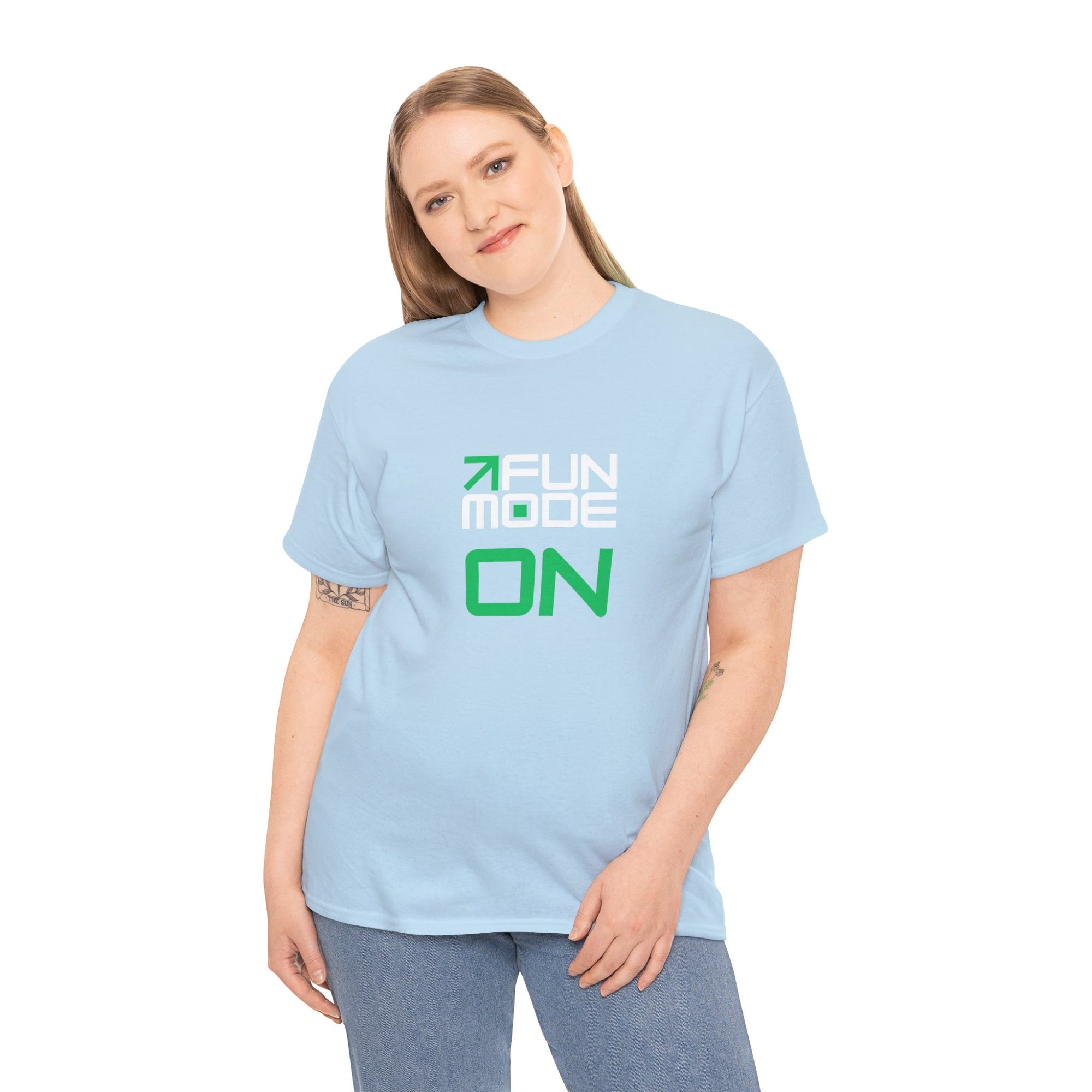 Fun Mode (White) Unisex Heavy Cotton Tee