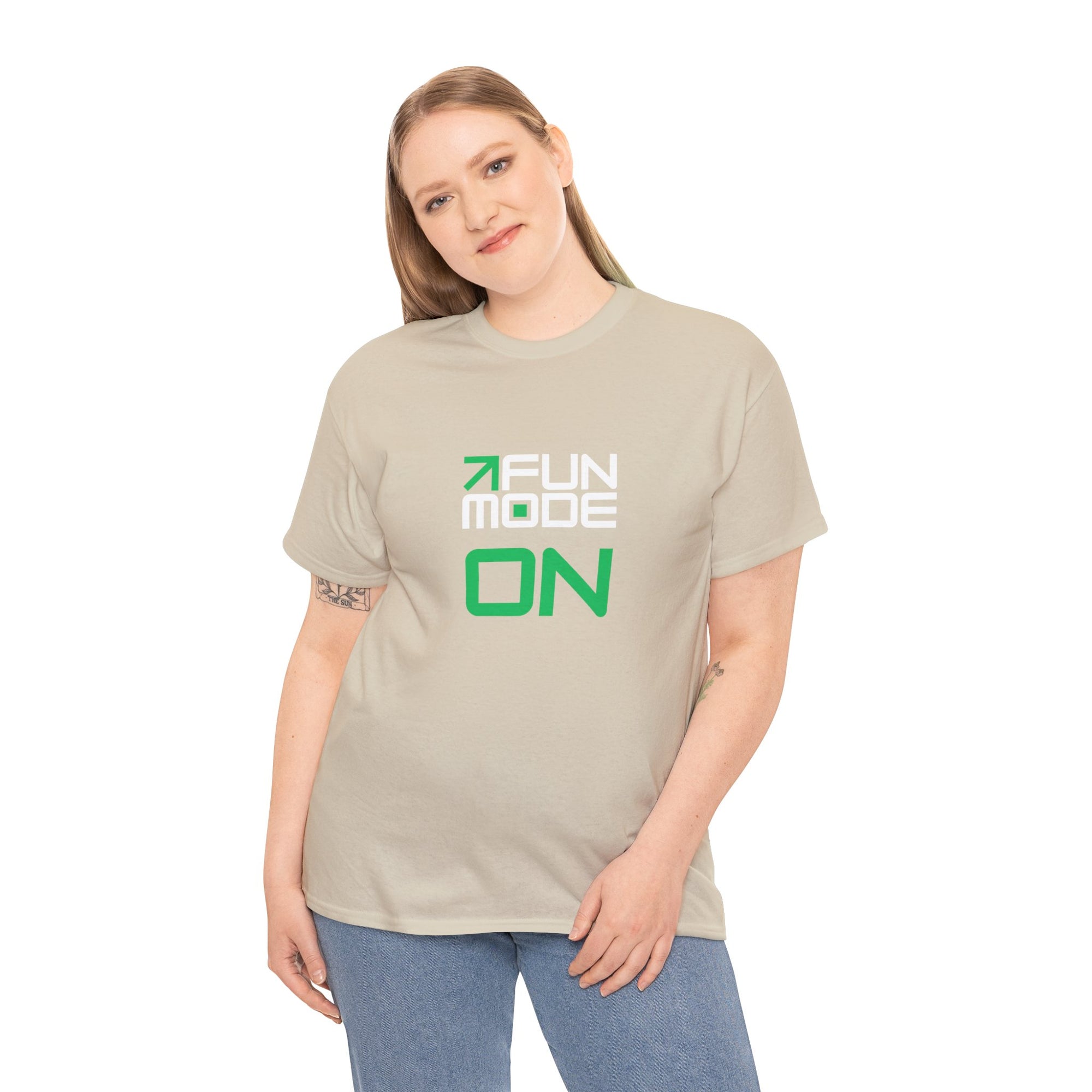 Fun Mode (White) Unisex Heavy Cotton Tee