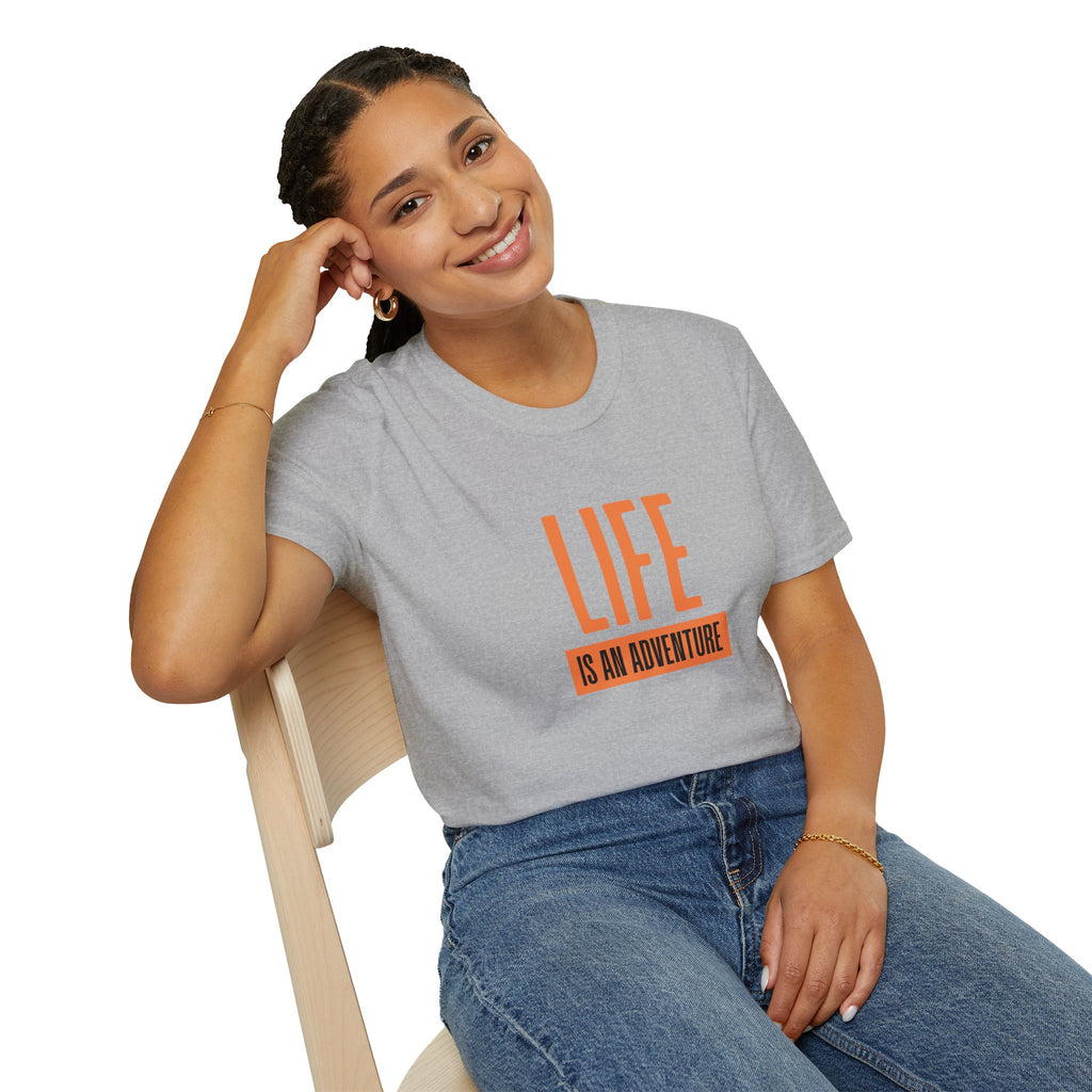 Adventure Inspired Unisex T-Shirt, Life is an Adventure Tee, Casual Wear, Gift for Travel Lovers, Inspirational Shirt, Everyday Comfort