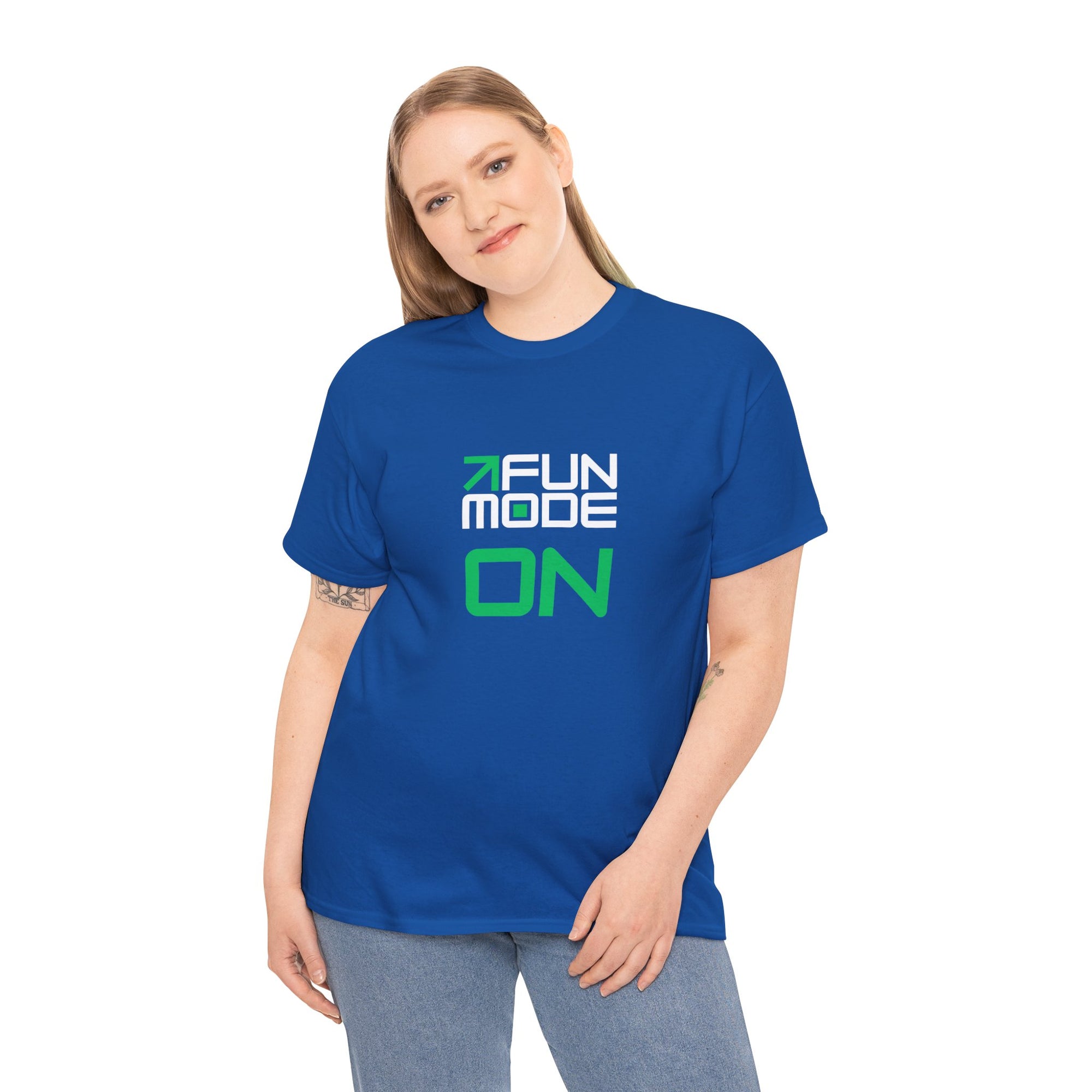 Fun Mode (White) Unisex Heavy Cotton Tee