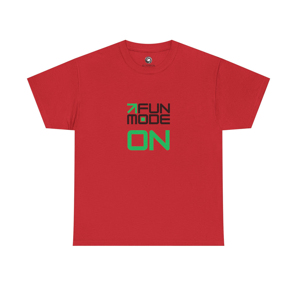 Fun Mode ON (Black) Unisex Heavy Cotton Tee - Casual Wear