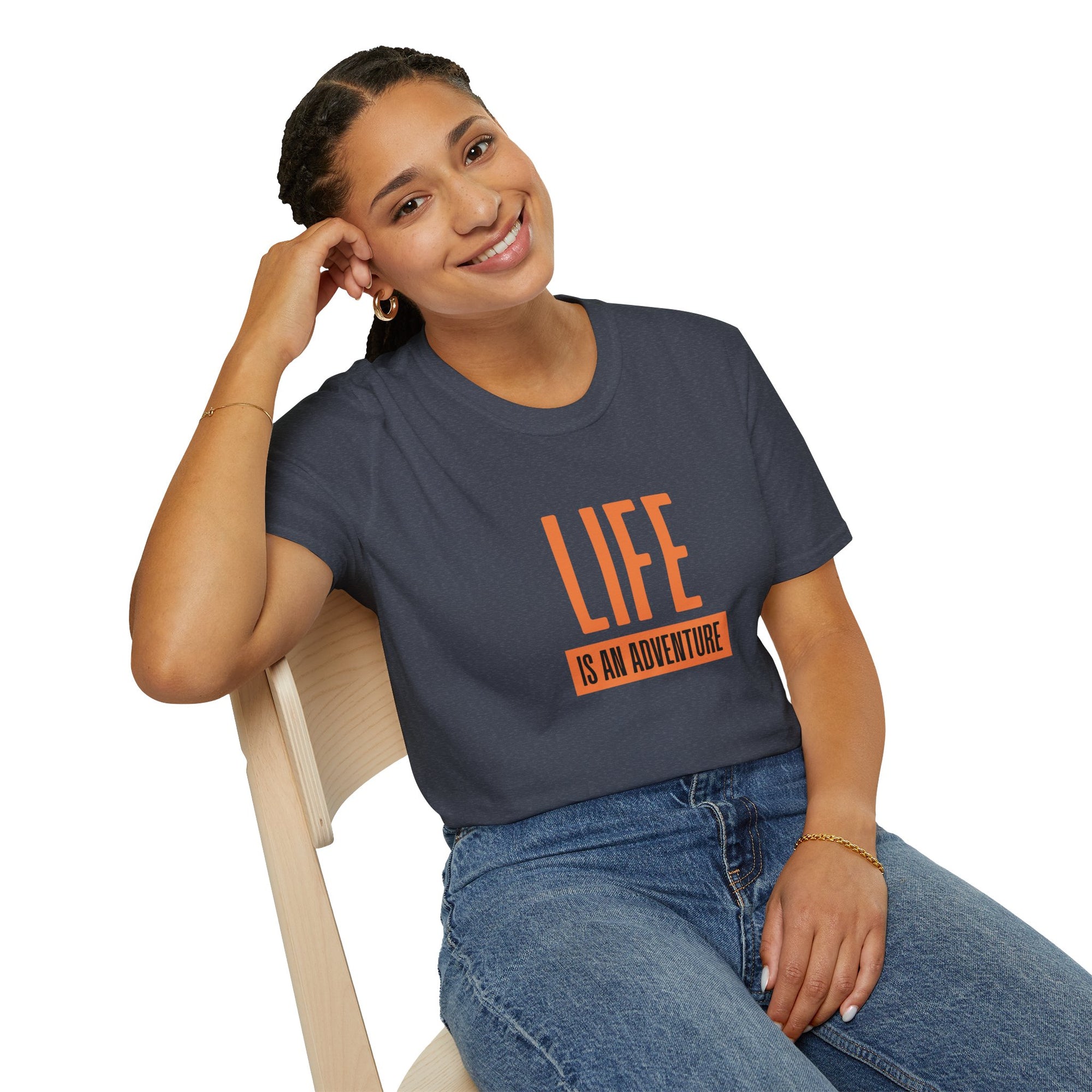 Adventure Inspired Unisex T-Shirt, Life is an Adventure Tee, Casual Wear, Gift for Travel Lovers, Inspirational Shirt, Everyday Comfort