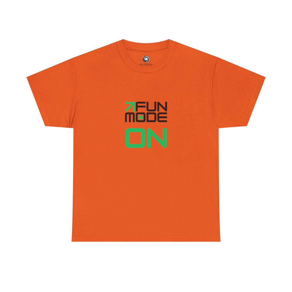 Fun Mode ON (Black) Unisex Heavy Cotton Tee - Casual Wear