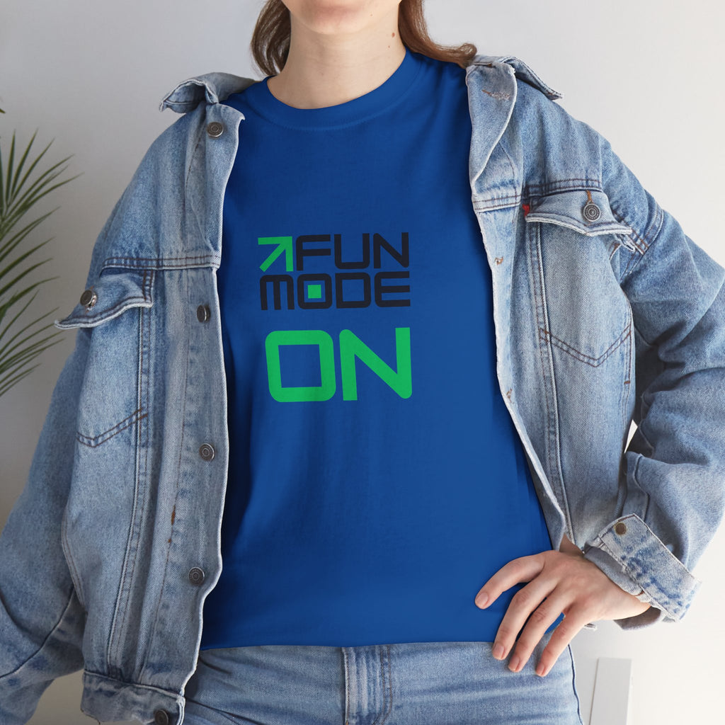 Fun Mode ON (Black) Unisex Heavy Cotton Tee - Casual Wear