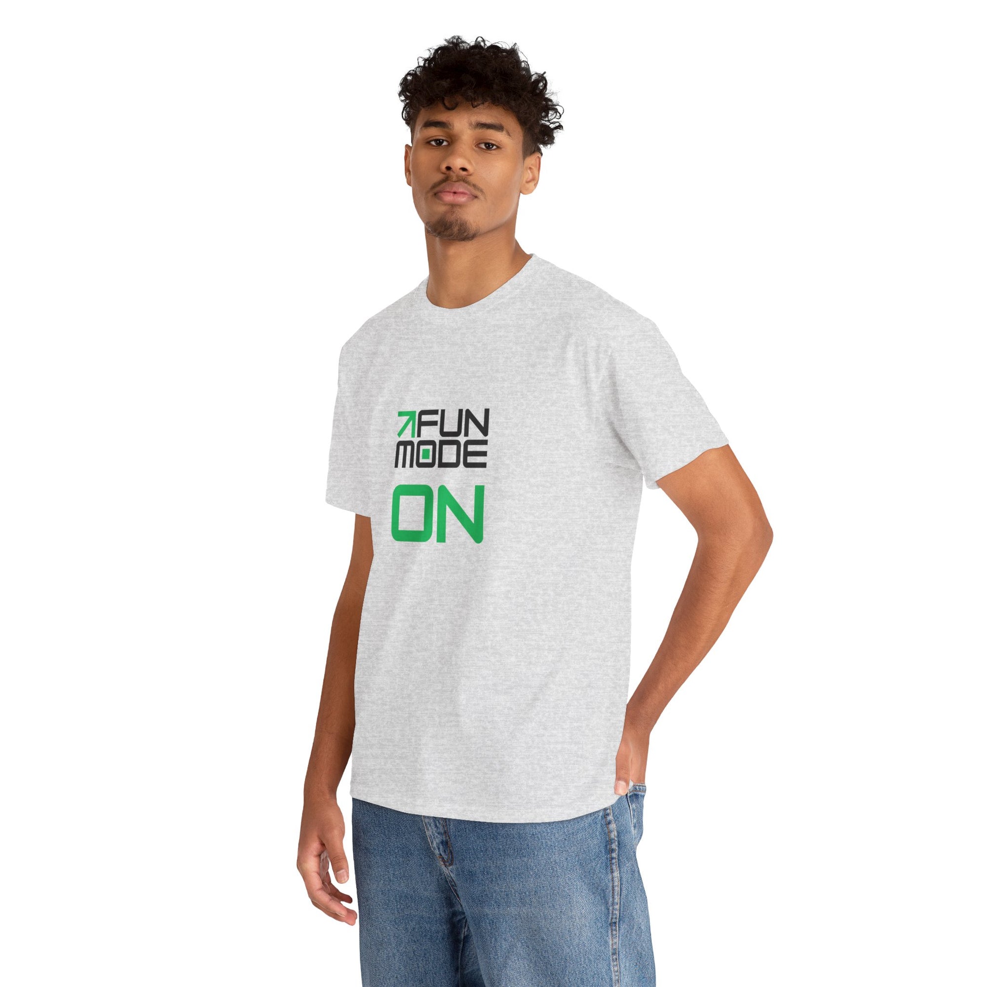 Fun Mode ON (Black) Unisex Heavy Cotton Tee - Casual Wear