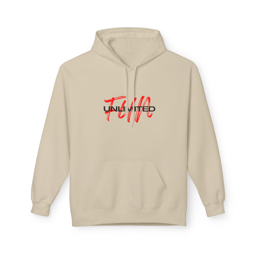 Fun Unlimited Unisex Hoodie - (Black + Red)