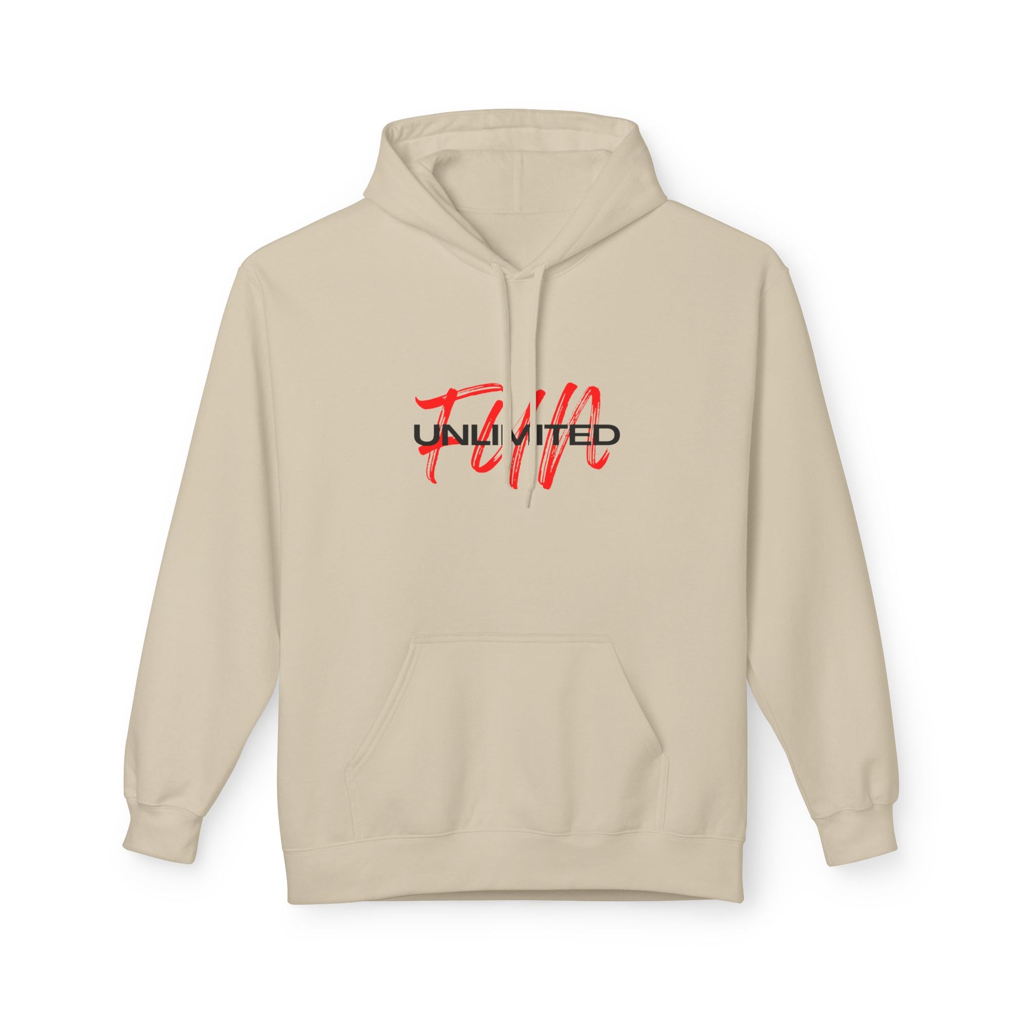 Fun Unlimited Unisex Hoodie - (Black + Red)