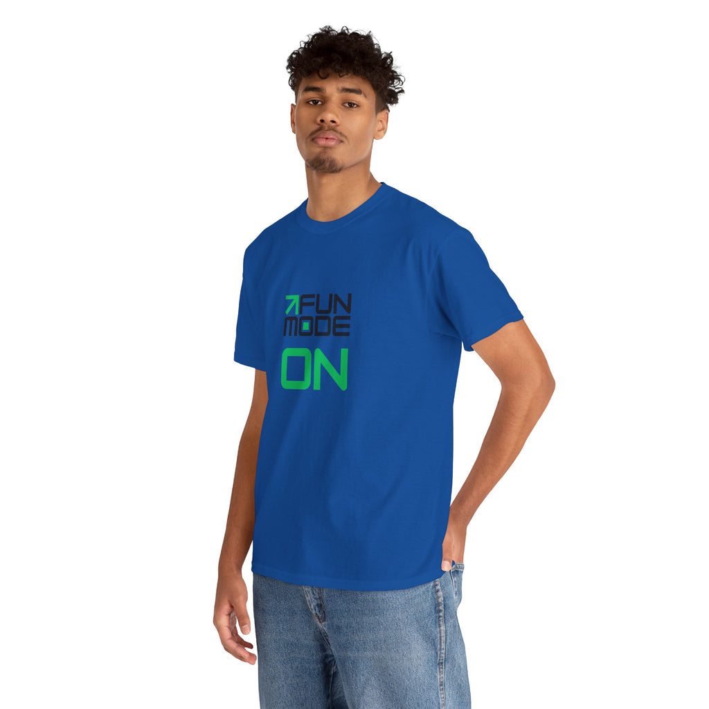 Fun Mode ON (Black) Unisex Heavy Cotton Tee - Casual Wear