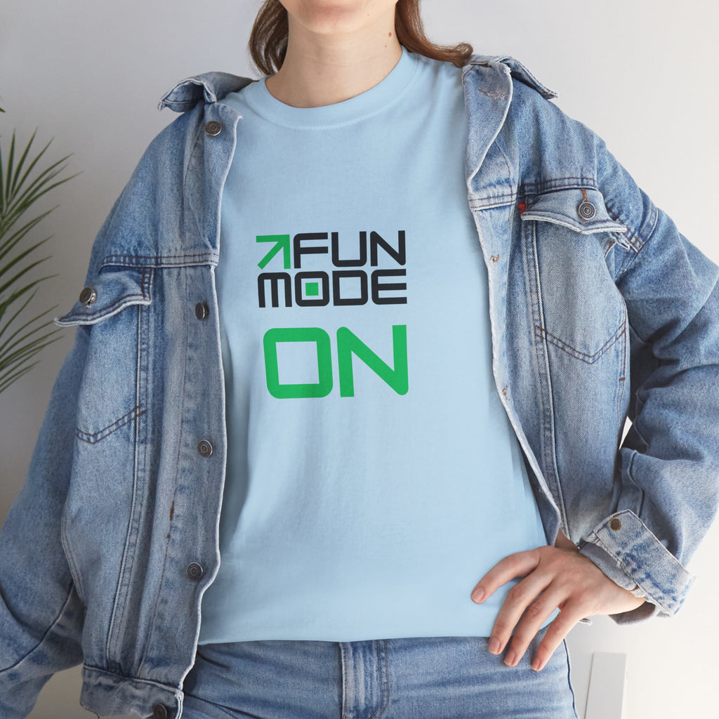 Fun Mode ON (Black) Unisex Heavy Cotton Tee - Casual Wear