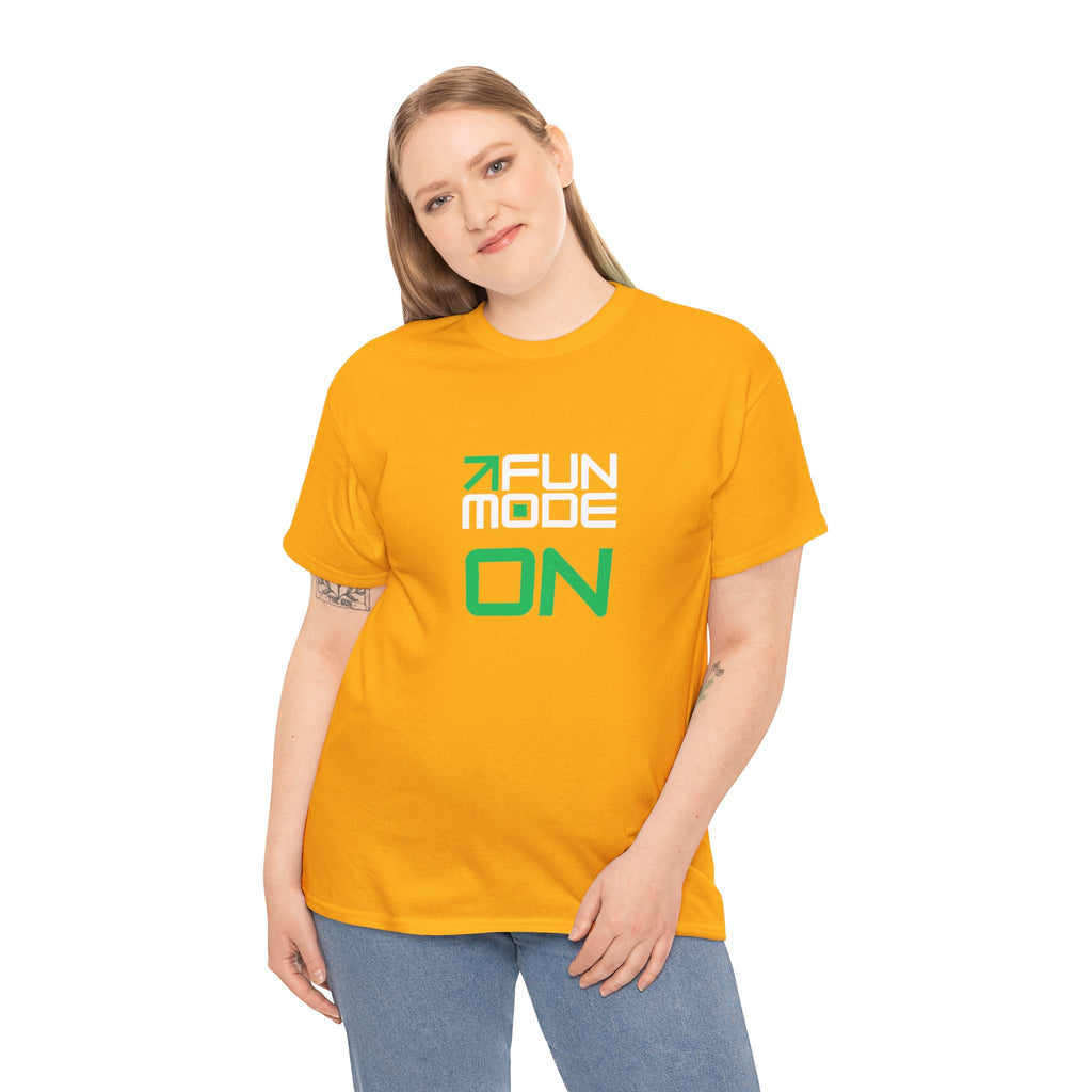 Fun Mode (White) Unisex Heavy Cotton Tee