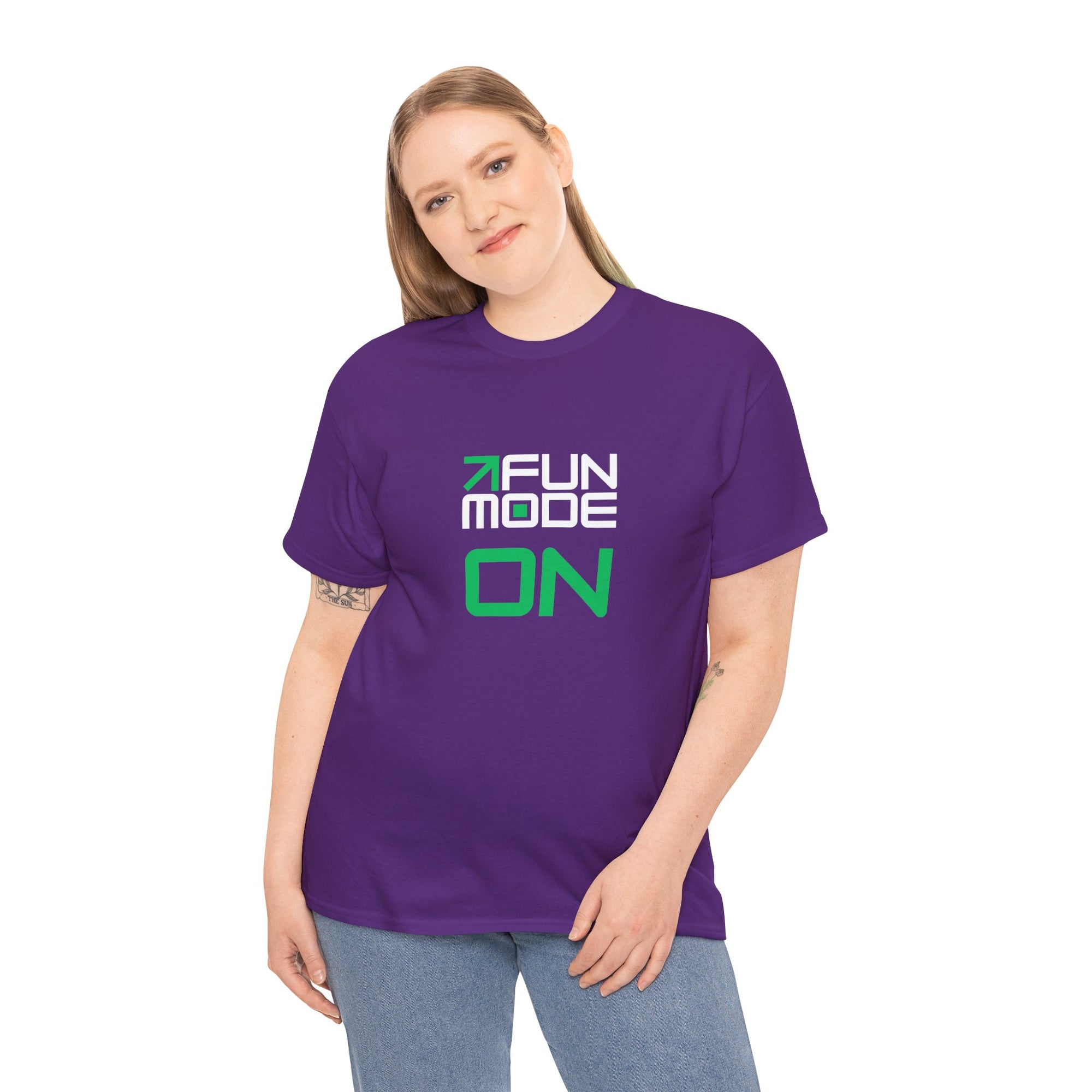Fun Mode (White) Unisex Heavy Cotton Tee