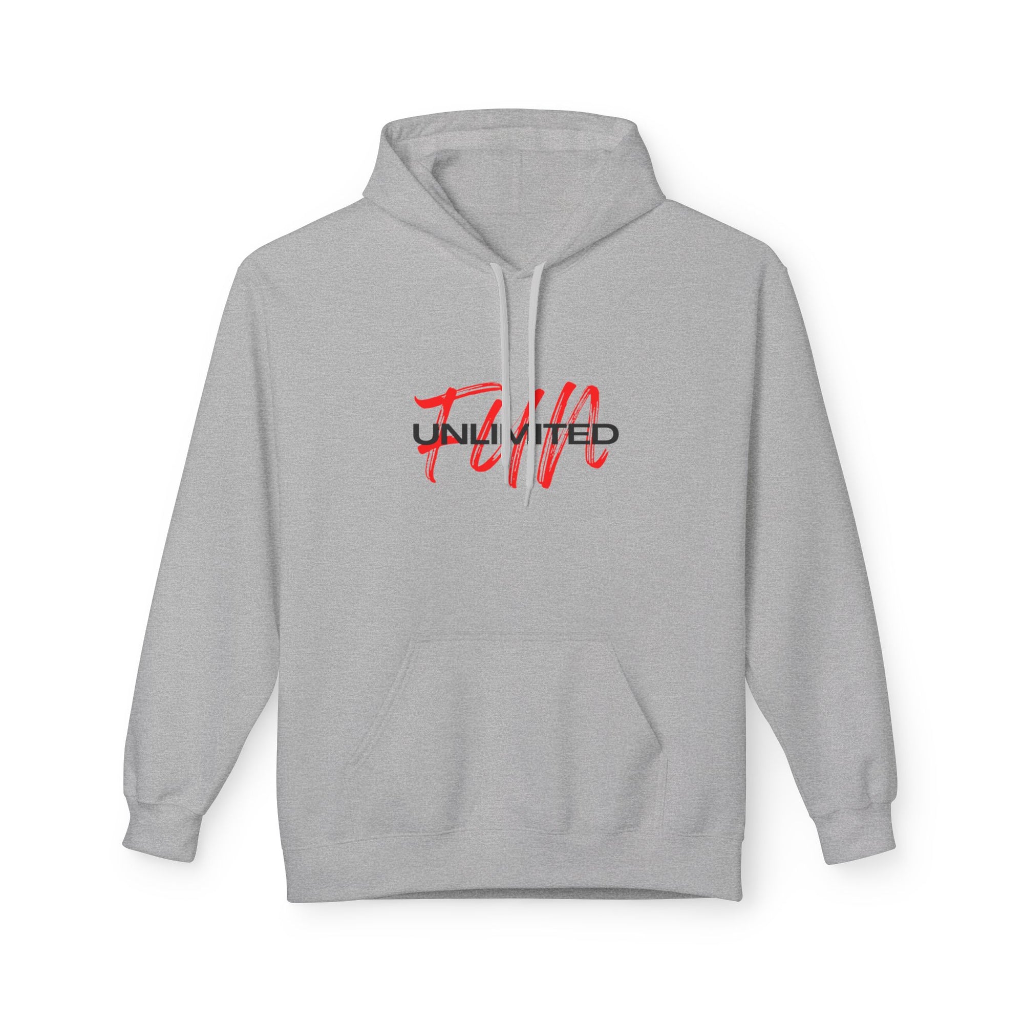 Fun Unlimited Unisex Hoodie - (Black + Red)