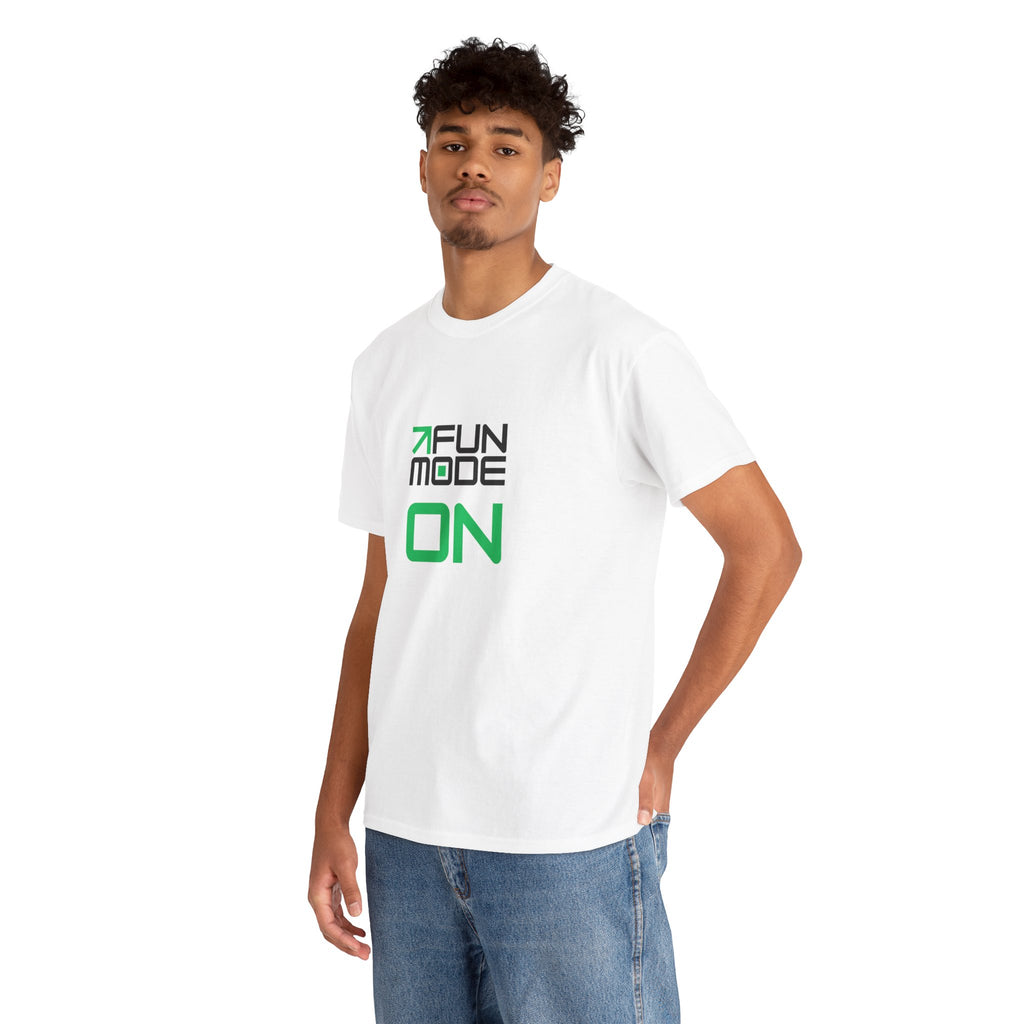 Fun Mode ON (Black) Unisex Heavy Cotton Tee - Casual Wear