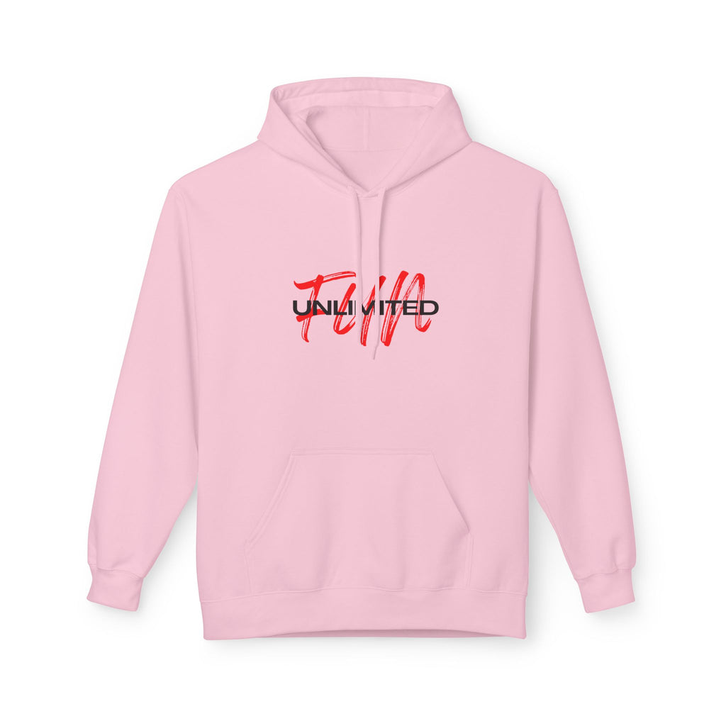 Fun Unlimited Unisex Hoodie - (Black + Red)