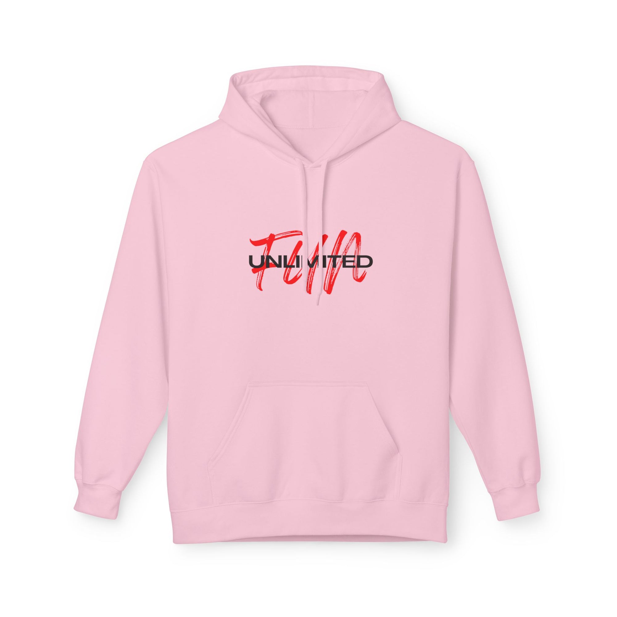 Fun Unlimited Unisex Hoodie - (Black + Red)