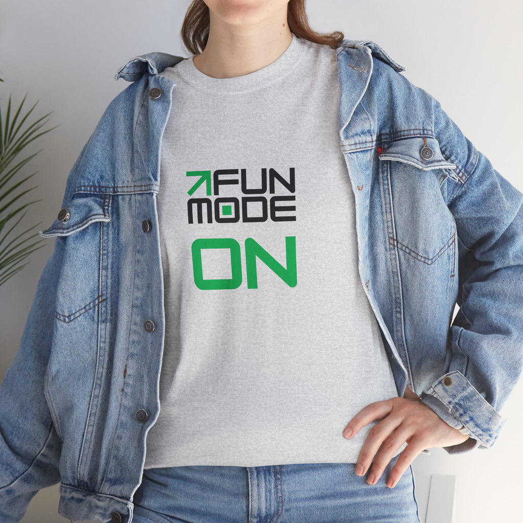 Fun Mode ON (Black) Unisex Heavy Cotton Tee - Casual Wear