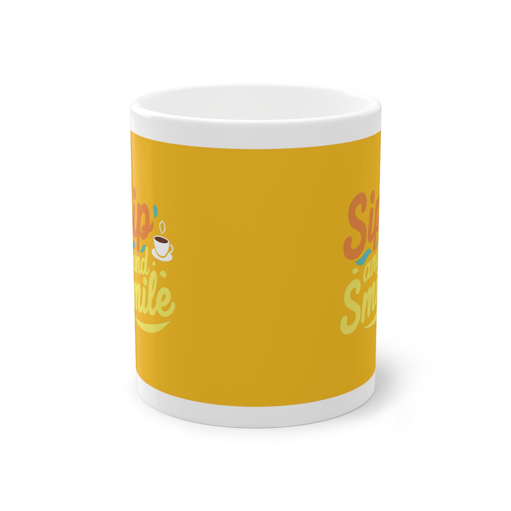 Sip and Smile Mug, Cheerful Coffee Cup for Daily Joy