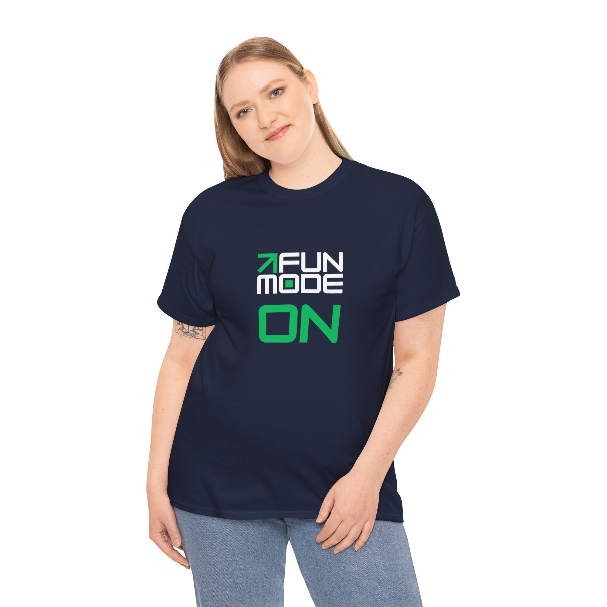 Fun Mode (White) Unisex Heavy Cotton Tee