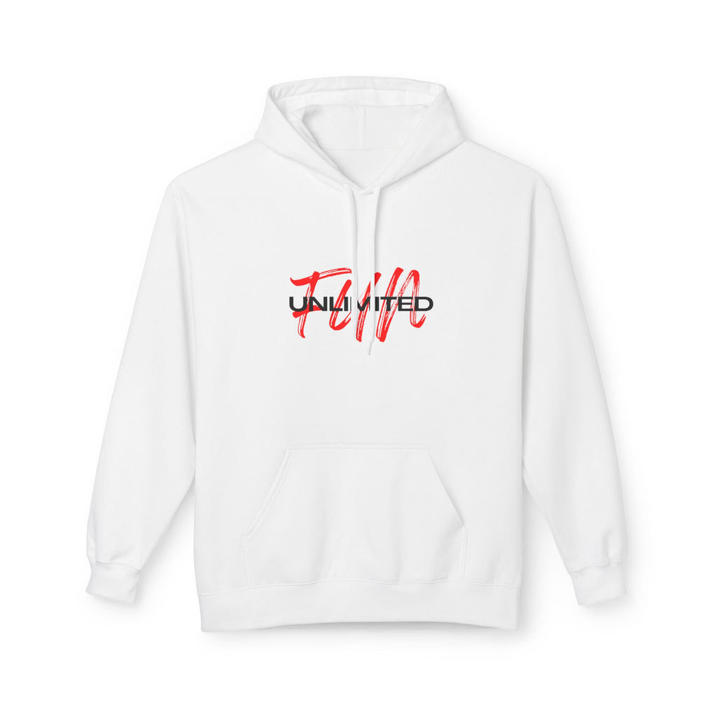 Fun Unlimited Unisex Hoodie - (Black + Red)