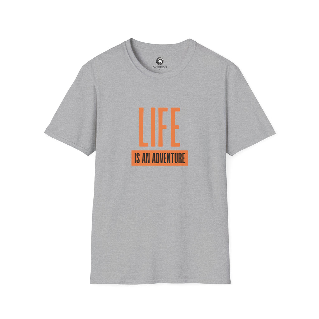 Adventure Inspired Unisex T-Shirt, Life is an Adventure Tee, Casual Wear, Gift for Travel Lovers, Inspirational Shirt, Everyday Comfort
