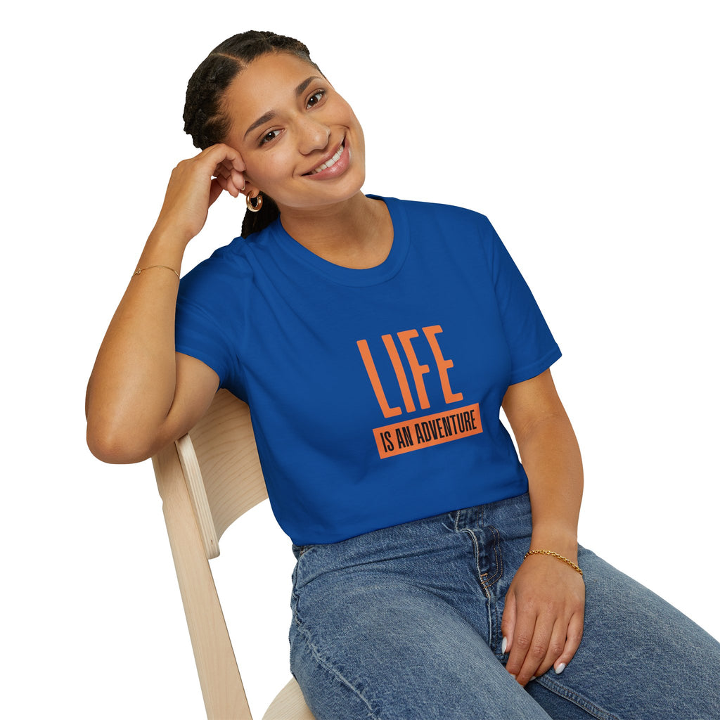 Adventure Inspired Unisex T-Shirt, Life is an Adventure Tee, Casual Wear, Gift for Travel Lovers, Inspirational Shirt, Everyday Comfort