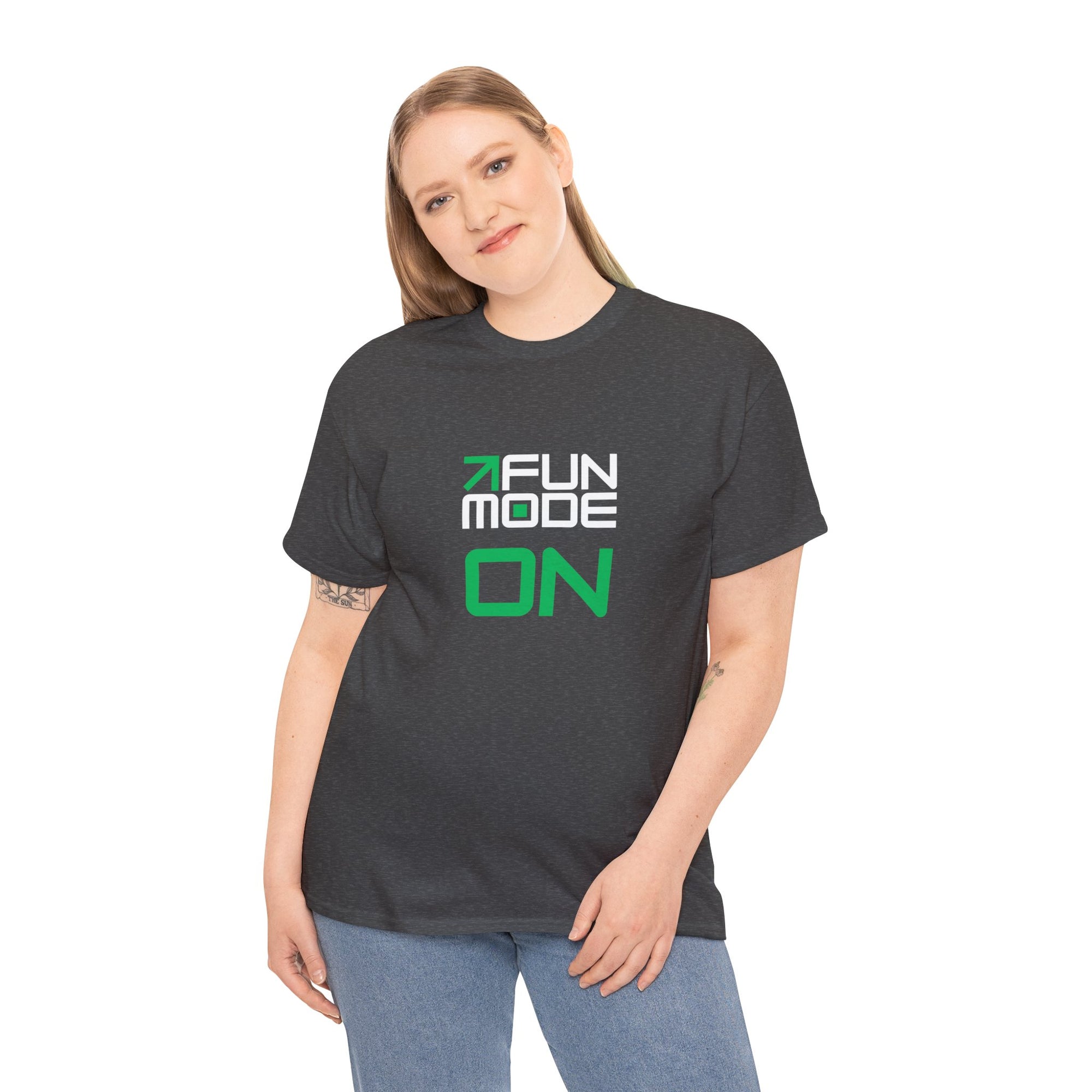 Fun Mode (White) Unisex Heavy Cotton Tee