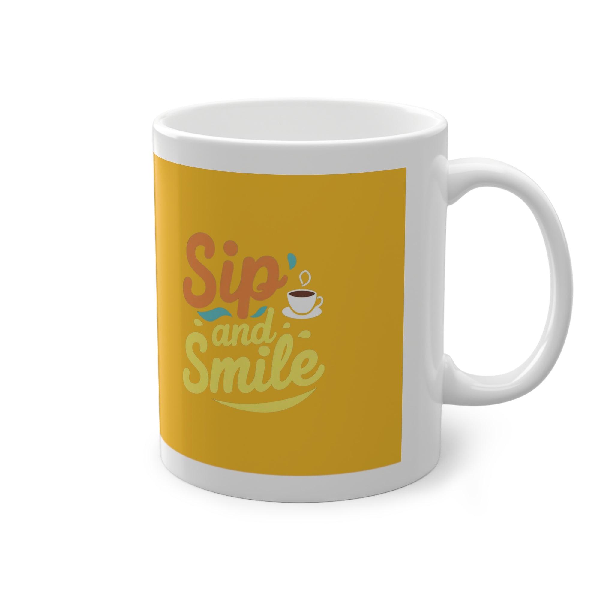 Sip and Smile Mug, Cheerful Coffee Cup for Daily Joy