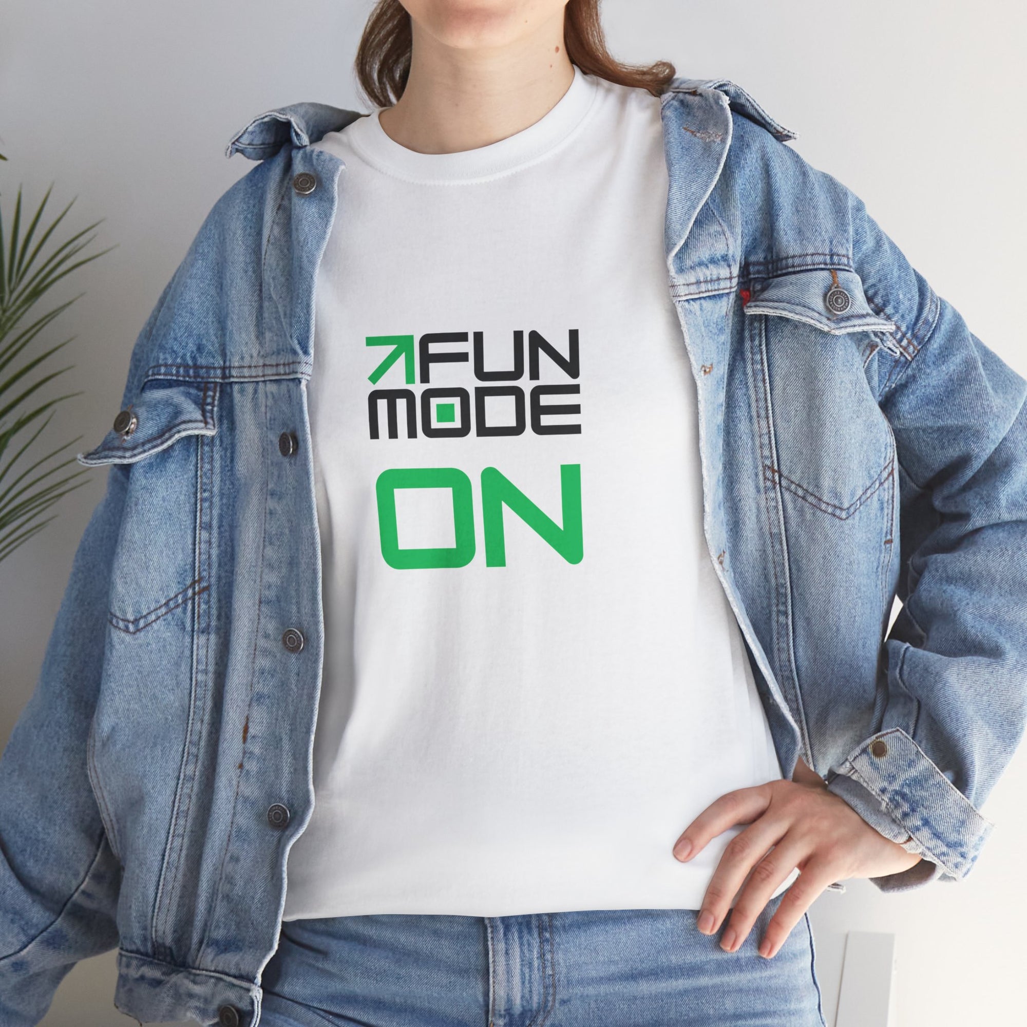 Fun Mode ON (Black) Unisex Heavy Cotton Tee - Casual Wear