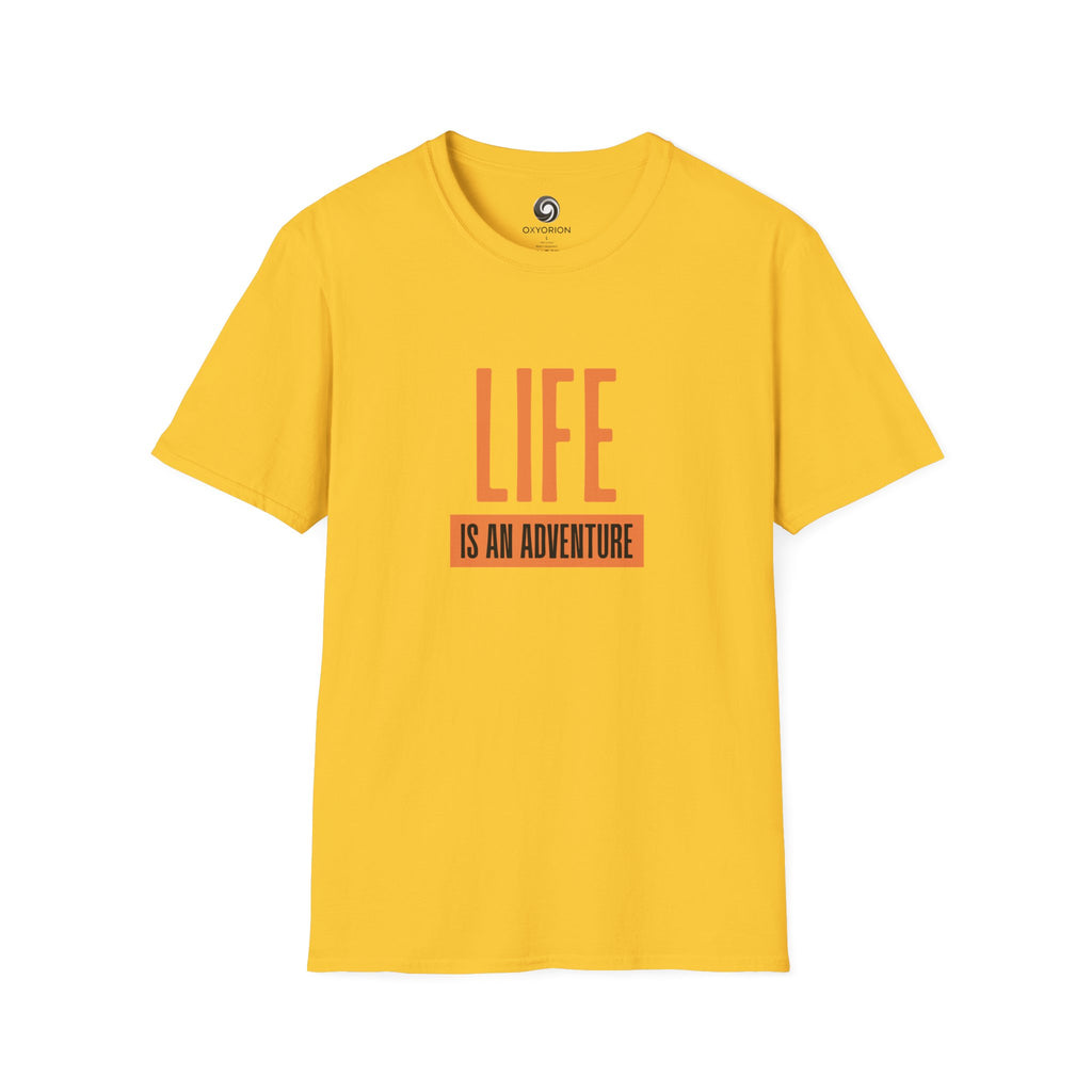Adventure Inspired Unisex T-Shirt, Life is an Adventure Tee, Casual Wear, Gift for Travel Lovers, Inspirational Shirt, Everyday Comfort